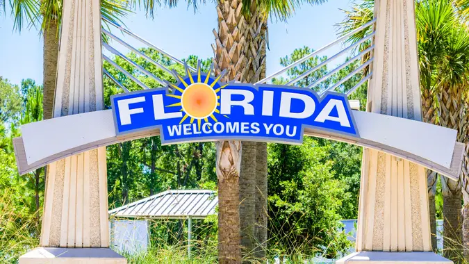 Florida Welcomes You Road Sign IStock 1191161237 ?webp=1&w=675&quality=75