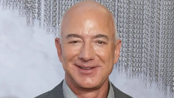 Amazon co-founder and billionaire Jeff Bezos at the Lord of the Rings: The Rings of Power on 15 August 2022.