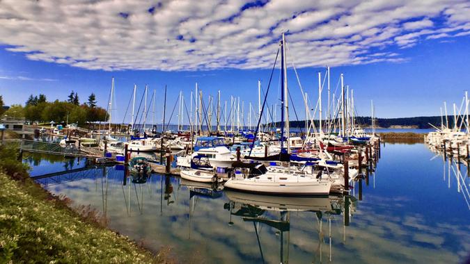 john wayne marina, sequim, wa - usa.