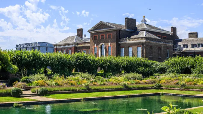 Kensington Palace and Sunken Gardes, London, 2022.