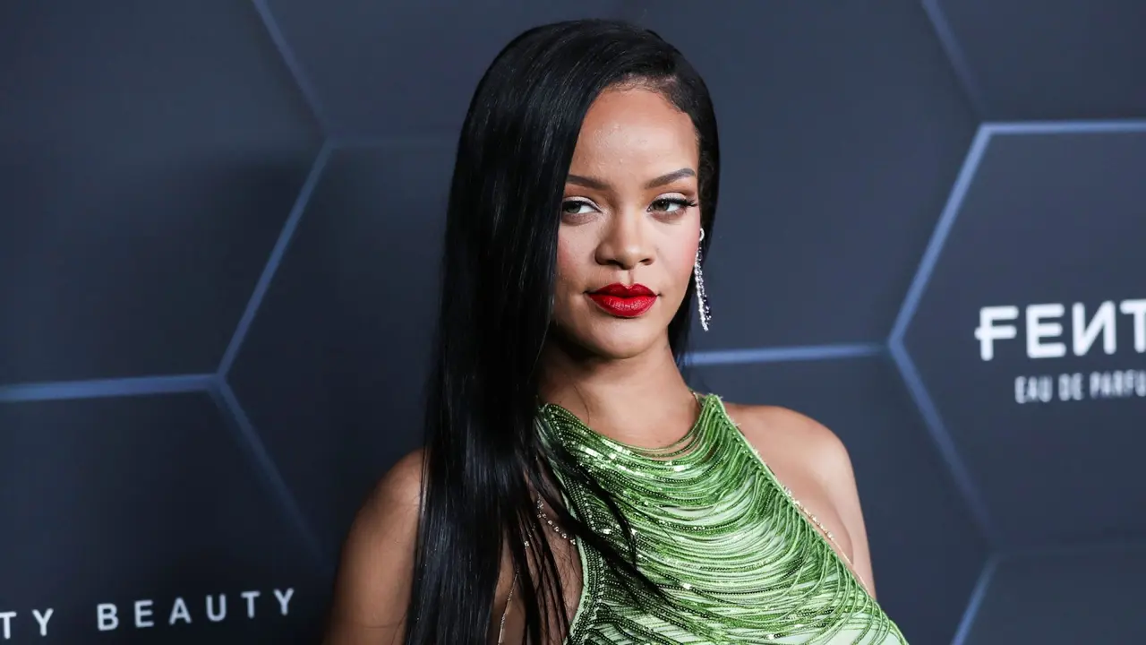 Mandatory Credit: Photo by Image Press Agency/NurPhoto/Shutterstock (12801751cp)Barbadian singer Rihanna (Robyn Rihanna Fenty NH) wearing The Attico arrives at the Fenty Beauty And Fenty Skin Celebration Hosted By Rihanna held at Goya Studios on February 11, 2022 in Hollywood, Los Angeles, California, United States.