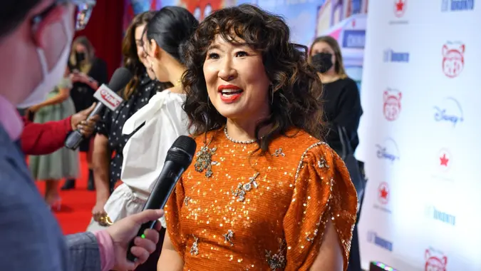 Mandatory Credit: Photo by George Pimentel/Shutterstock (12840751r)Sandra Oh'Turning Red' film premiere at TIFF Bell Lightbox, Toronto, Canada - 08 Mar 2022.