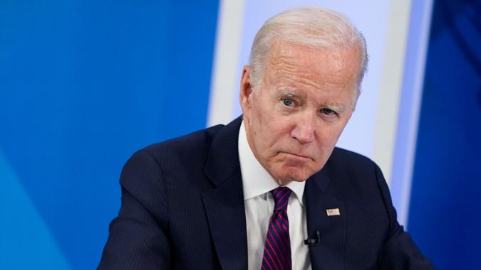 Mandatory Credit: Photo by Evan Vucci/AP/Shutterstock (13360774ag)President Joe Biden listens during an event on the American Rescue Plan in the South Court Auditorium on the White House campus, in WashingtonBiden, Washington, United States - 02 Sep 2022.