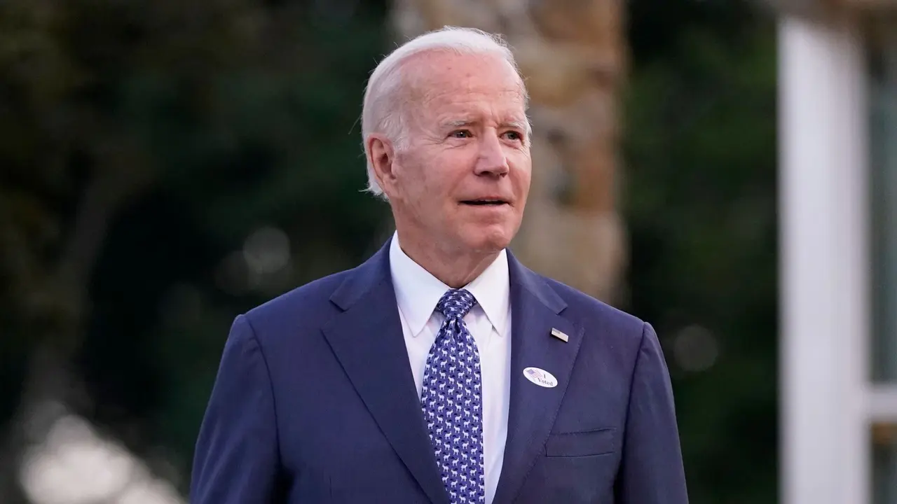 Mandatory Credit: Photo by Andrew Harnik/AP/Shutterstock (13388744g)President Joe Biden speaks to reporters after voting in the Delaware primary election at Tatnall School in Wilmington, DelBiden, Wilmington, United States - 13 Sep 2022.