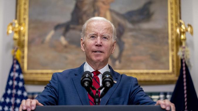 Mandatory Credit: Photo by Andrew Harnik/AP/Shutterstock (13405840s)President Joe Biden speaks about the DISCLOSE Act in the Roosevelt Room of the White House in WashingtonBiden, Washington, United States - 20 Sep 2022.