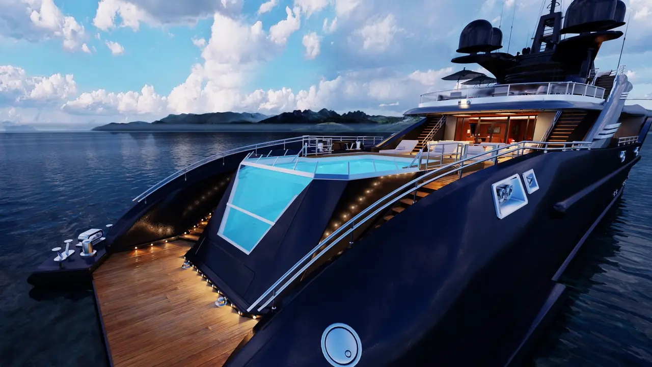 Luxury Yacht stock photo