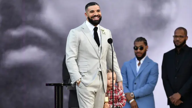 Mandatory Credit: Photo by Rob Latour/Shutterstock (11946087kj)Drake - Artist of the Decade - with Adonis GrahamBillboard Music Awards, Show, Los Angeles, California, USA - 23 May 2021.