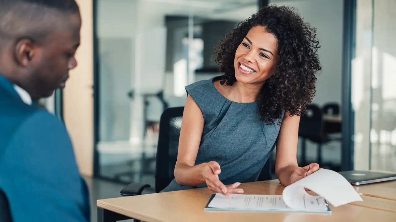 Business people signing a contract. stock photo