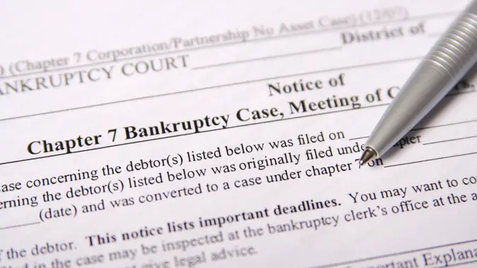 United States legal documents focused on Chapter 7 Bankruptcy.