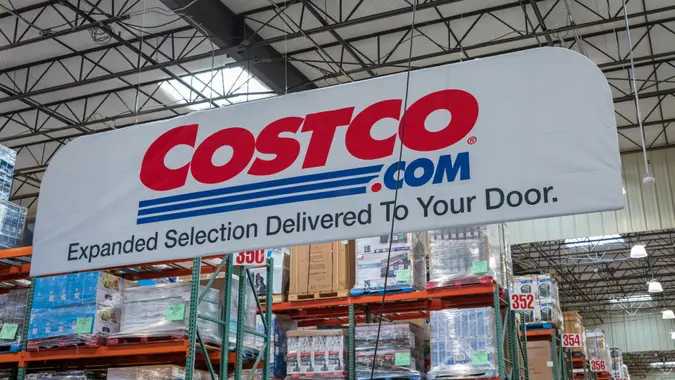 Tigard, Oregon - March 17, 2019 : Costco Wholesale storefront.