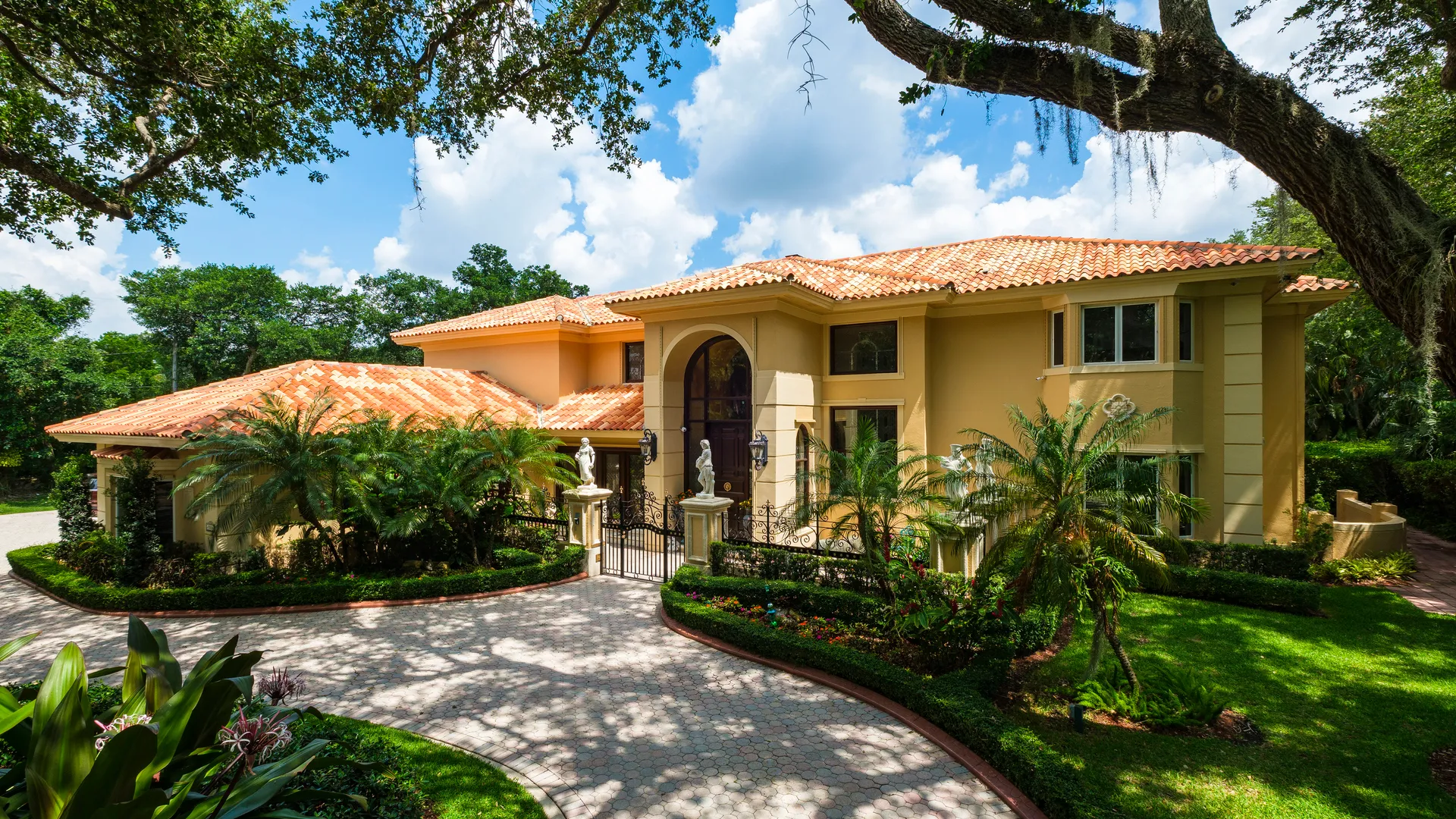 Modern Mediterranean architecture style home in the historic City of Coral Gables located in Miami.