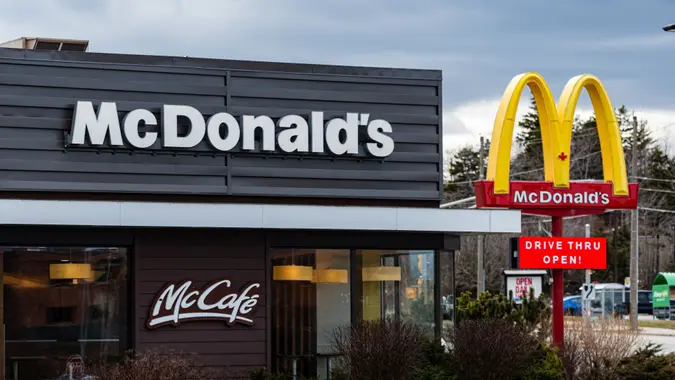 April 11, 2020 - Halifax, Canada - McDonald's restaurant located on Lacewood drive in Clayton Park.