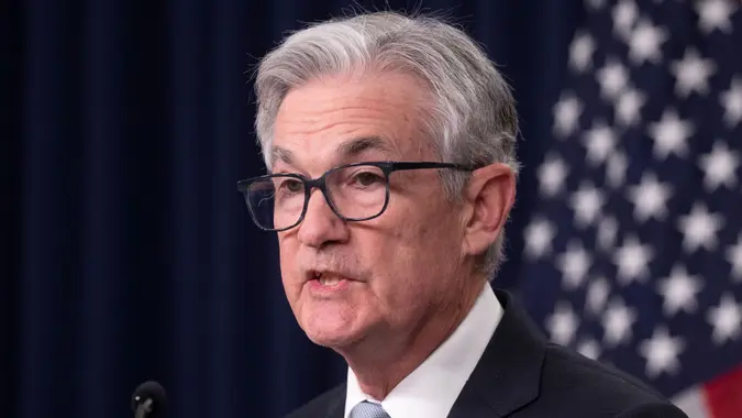Mandatory Credit: Photo by MICHAEL REYNOLDS/EPA-EFE/Shutterstock (13605810f)Chair of the Federal Reserve Jerome Powell holds a news conference following the 01-02 November Federal Open Market Committee meeting, in Washington, DC, USA, 02 November 2022.