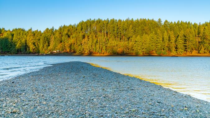 Oakland Bay at Puget Sound, Washington State, USA.