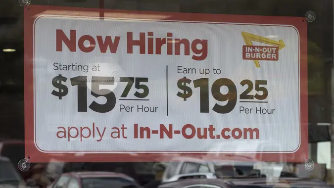 Now Hiring - Fast Food Restaurant stock photo