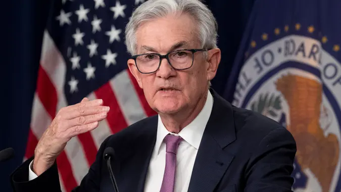 Powell announces a 0.25 percentage point interest rate increase, Washington, USA - 01 Feb 2023