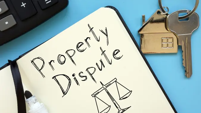 Property Dispute is shown using a text.