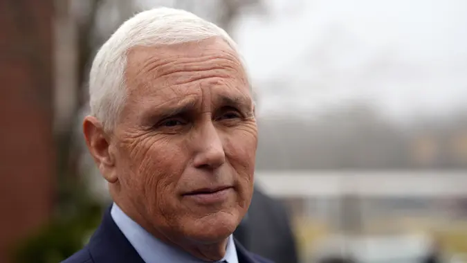 Mandatory Credit: Photo by Meg Kinnard/AP/Shutterstock (13652498g)Former Vice President Mike Pence signs copies of his new book after speaking to an audience, at Garden Sanctuary Church of God in Rock Hill, S.