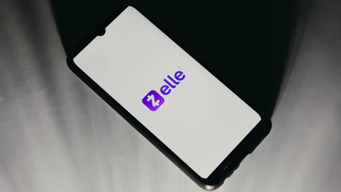 Mandatory Credit: Photo by Nikolas Kokovlis/NurPhoto/Shutterstock (13661347c)In this photo illustration a Zelle logo is displayed on a smartphone screen in Athens, Greece on December 11, 2022.