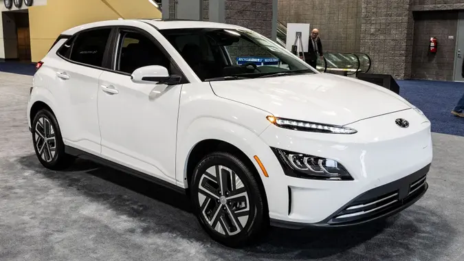 Mandatory Credit: Photo by Michael Brochstein/SOPA Images/Shutterstock (13732189z)The 2023 Hyundai Kona Electric at the Washington, D.