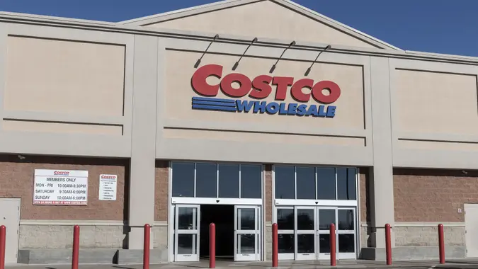 Costco Wholesale Location. Costco Wholesale is a multi-billion dollar global retailer. stock photo