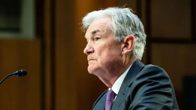 Mandatory Credit: Photo by Michael Brochstein/SOPA Images/Shutterstock (13797197e)Jerome Powell, Chair, Board of Governors of the Federal Reserve System, speaks at a hearing of the Senate Banking, Housing, and Urban Affairs Committee at the U.