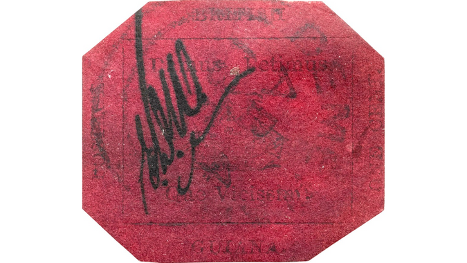 1856 British Guiana One-Cent Magenta 1856 British Guiana One-Cent Magenta