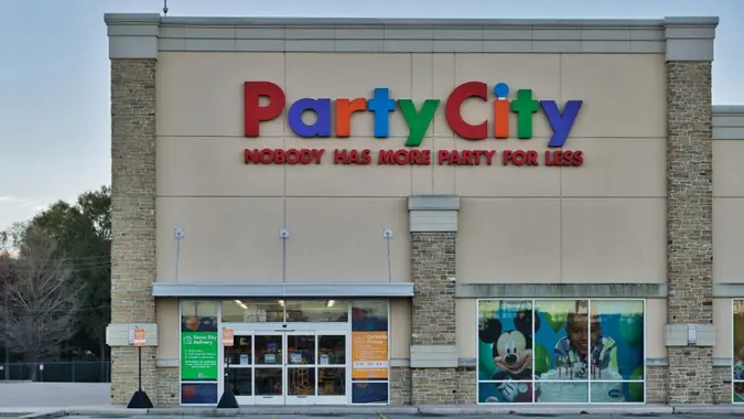 Houston, Texas USA 01-01-2021: Party City storefront in Houston, TX.