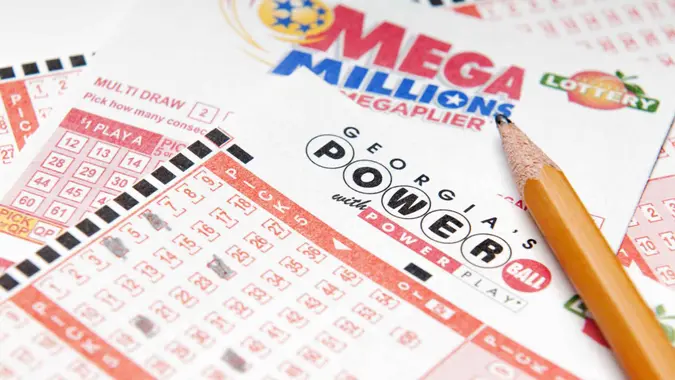Alpharetta, GA, USA - Feruary 01, 2014 - Powerball and Mega Million lottery forms.