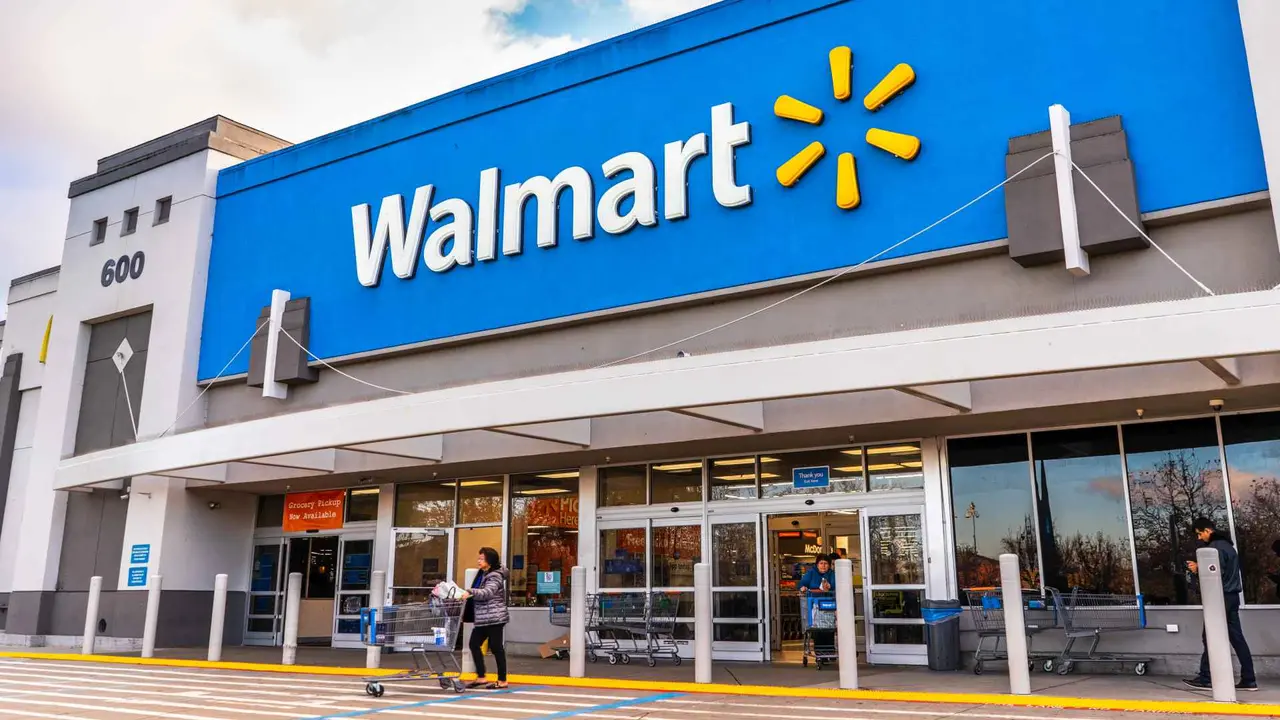 January 9, 2020, Mountain View/California/USA - People shop at a Walmart store in the South San Francisco Bay Area.