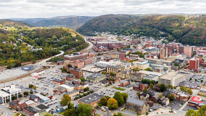 The Town Of Johnstown Pennsylvania From The Highest Point.
