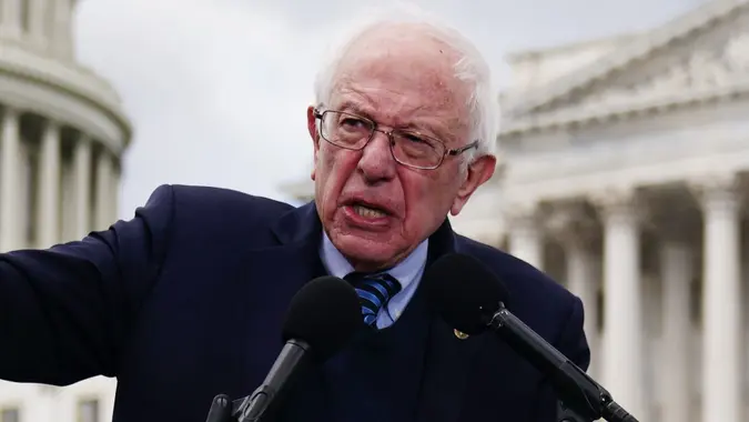 Independent Senator from Vermont Bernie Sanders press conference in Washington, USA - 04 May 2023