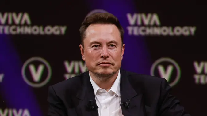 Mandatory Credit: Photo by ROMUALD MEIGNEUX/SIPA/Shutterstock (13972729bd)Conference by Elon Musk at Viva technology startups and innovation fair 2023.