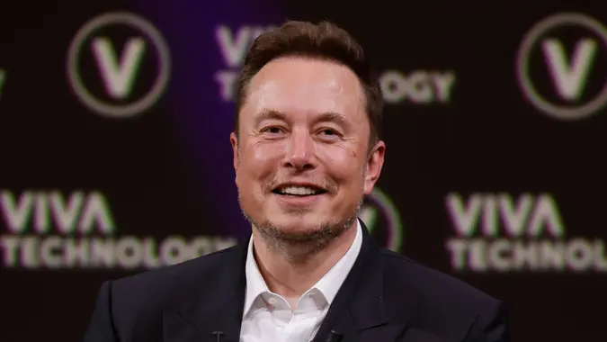 Mandatory Credit: Photo by ROMUALD MEIGNEUX/SIPA/Shutterstock (13972729z)Conference by Elon Musk at Viva technology startups and innovation fair 2023.