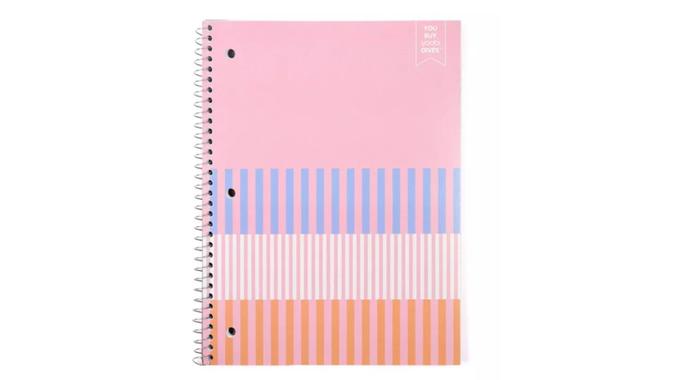 3 Pk Spiral Notebook, College Ruled - Multicolor - Yoobi