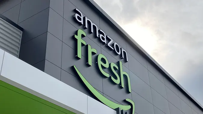 Amazon Fresh Store Opening Soon stock photo