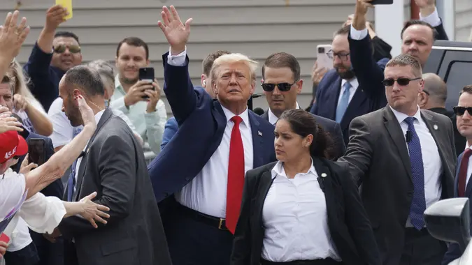 Donald Trump attends opening of New Hampshire campaign headquarters, Manchester, USA - 27 Jun 2023