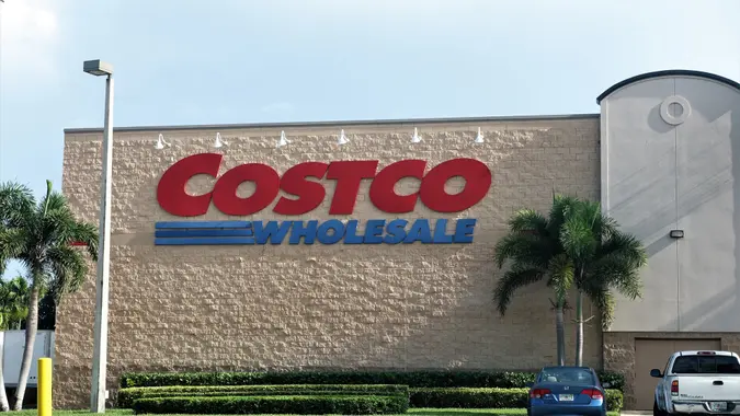 A Costco Wholesale store in West Palm Beach, Florida, USA.
