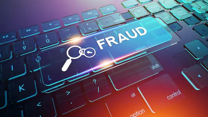 FRAUD Button on Computer Keyboard.