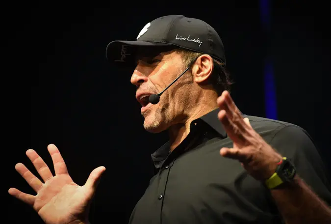 Mandatory Credit: Photo by Shahar Azran/Shutterstock (10437200p)Tony RobbinsTony Robbins in concert at Menorah Arena, Tel Aviv, Israel - 04 Oct 2019.