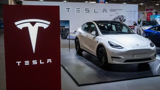Mandatory Credit: Photo by Vernon Yuen/NurPhoto/Shutterstock (13655861a)Tesla Model Y made by American Automaker Tesla, Inc.
