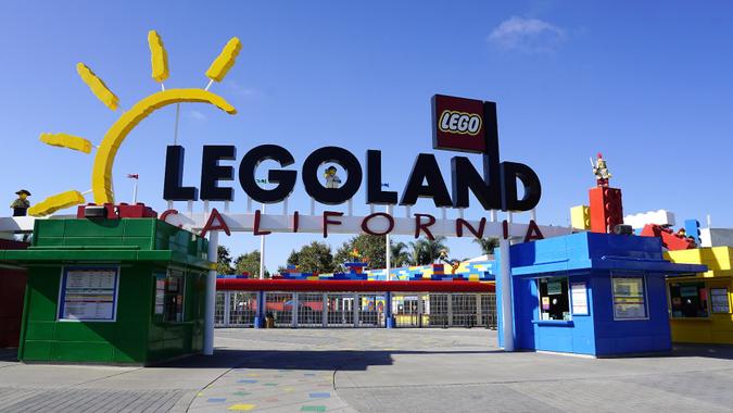 Mandatory Credit: Photo by Nina Prommer/EPA-EFE/Shutterstock (9058213h)A view of the entrance to Legoland California during the photocall for the movie 'Lego Ninjago' at Legoland in Carlsbad, California, 13 September 2017.