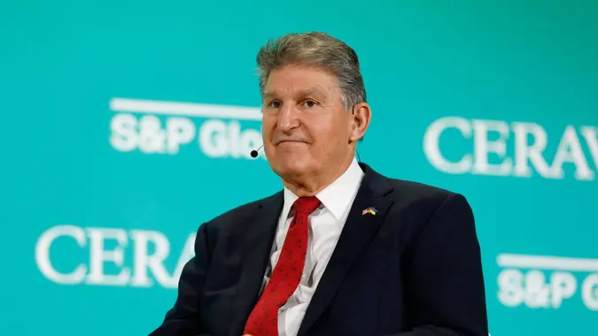 Mandatory Credit: Photo by Reginald Mathalone/NurPhoto/Shutterstock (13808790z)Senator Joe Manchin spoke during a panel on the final day of CERAWeek in Houston, Texas on March 10, 2023.