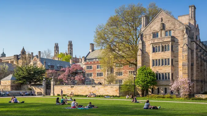 Yale University campus stock photo