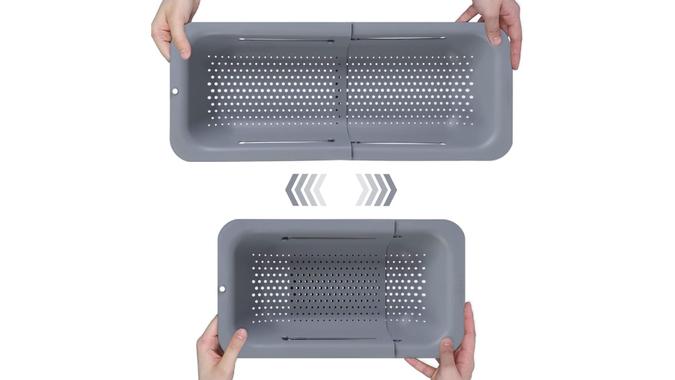 Blue Ginko Over-the-Sink Colander