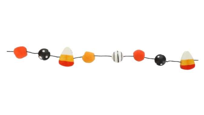 Halloween Candy Foam Pom Pom Garland