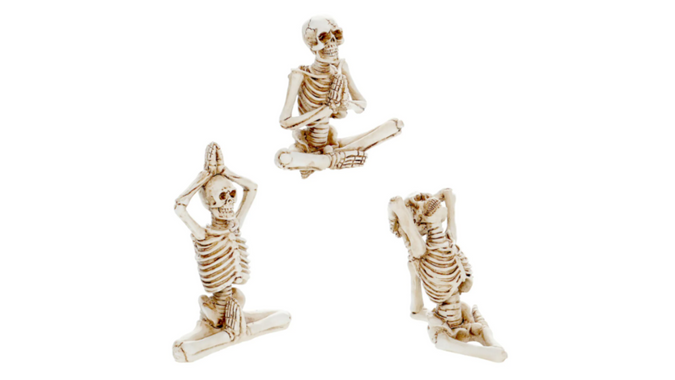 Halloween Decorative Plastic Yoga Pose Skeletons