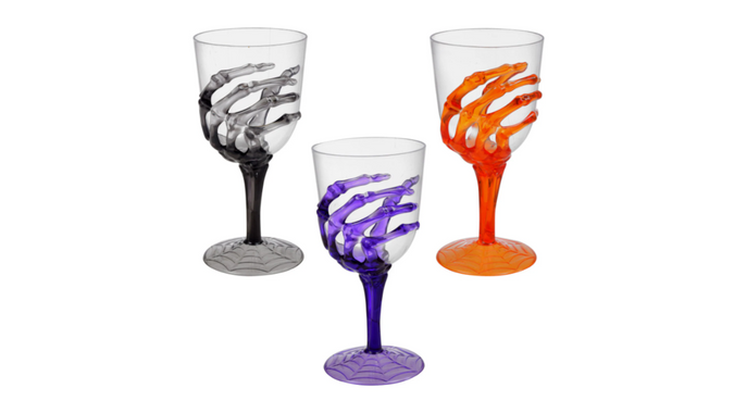Halloween Spooky Skeleton Hand Plastic Goblets