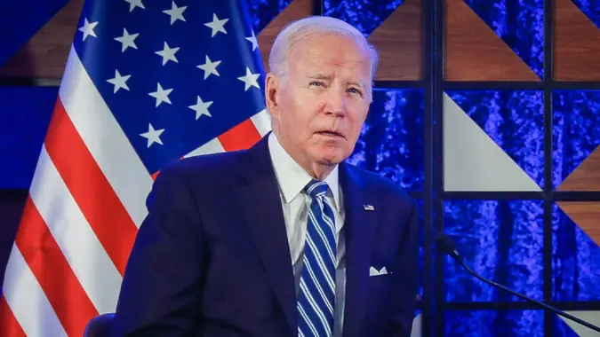 US President Joe Biden meets Israeli Prime Minister Benjamin Netanyahu in Israel, Tel Aviv - 18 Oct 2023