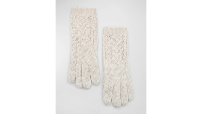 Cashmere Cable-Knit Gloves